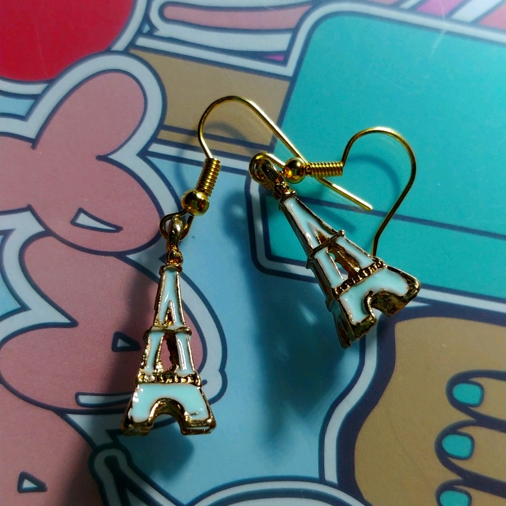 BOGO Eiffel Tower blue earrings